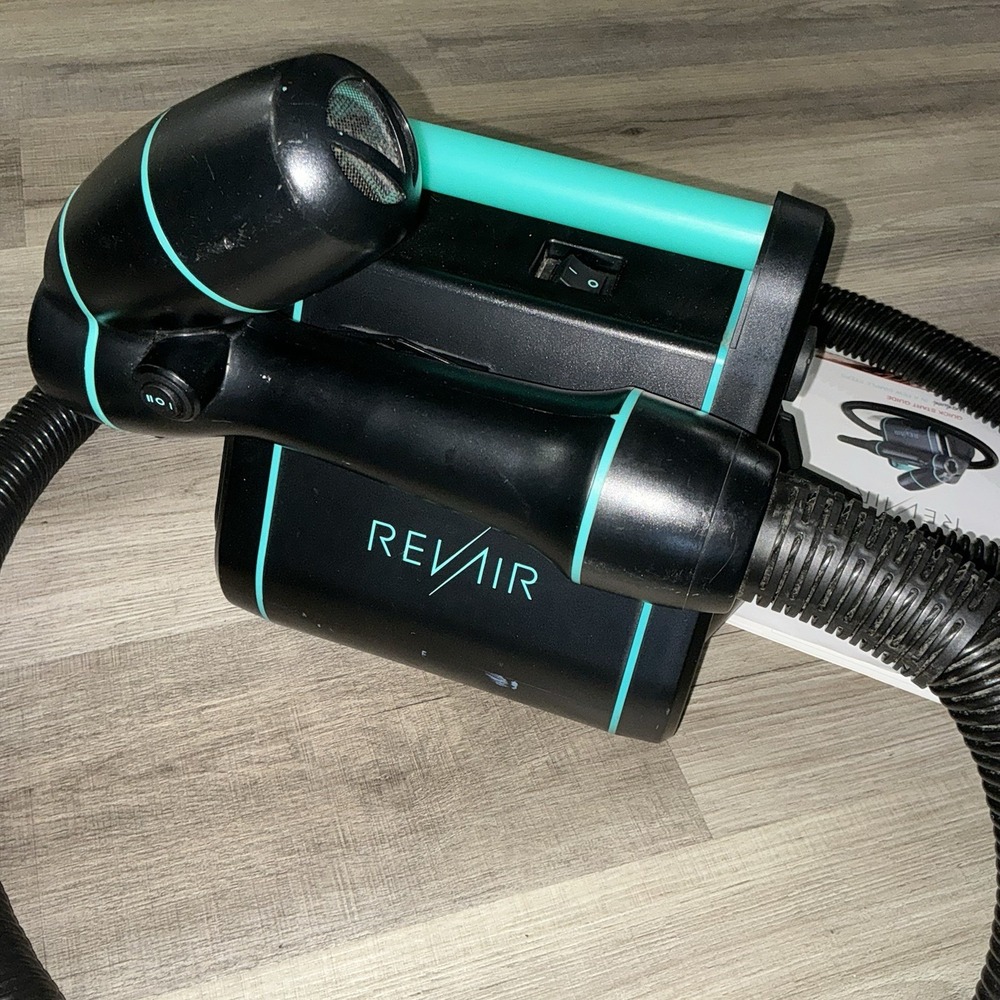 RevAir Reverse-Air Hair Dryer Rev Air REV2 Black Teal RA90001 - Picture 5 of 7